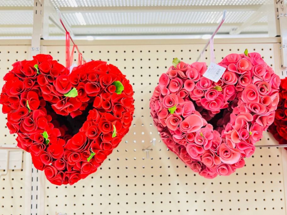 Hobby Lobby Valentine Floral Heart Wreaths