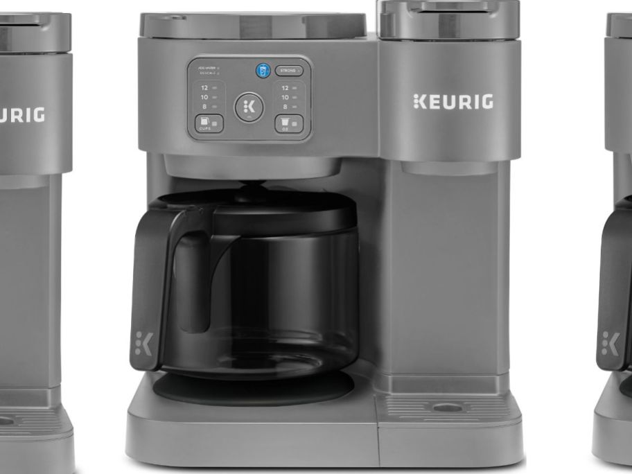 Keurig K-Duo Essentials Coffee Maker & Carafe in Moonlight Grey stock image