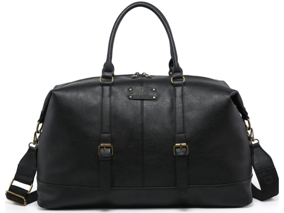 London Fog Weekender Bag - Black stock image