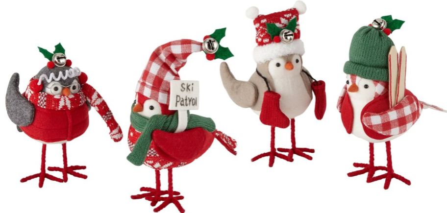 two holiday birdsets stock images