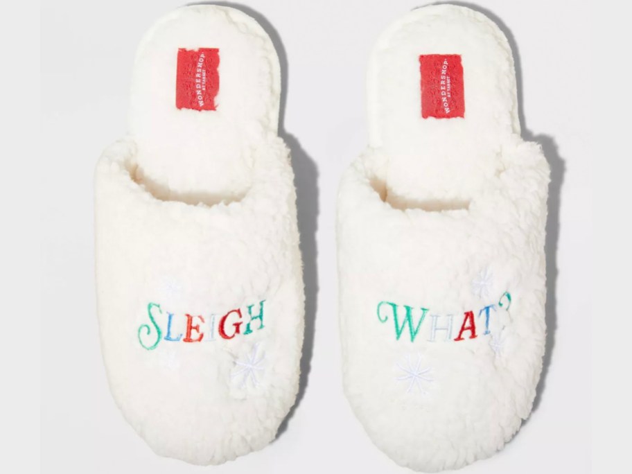 white sleigh what slippers 