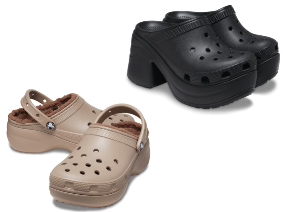 Crocs lined clogs and platform sandals-2