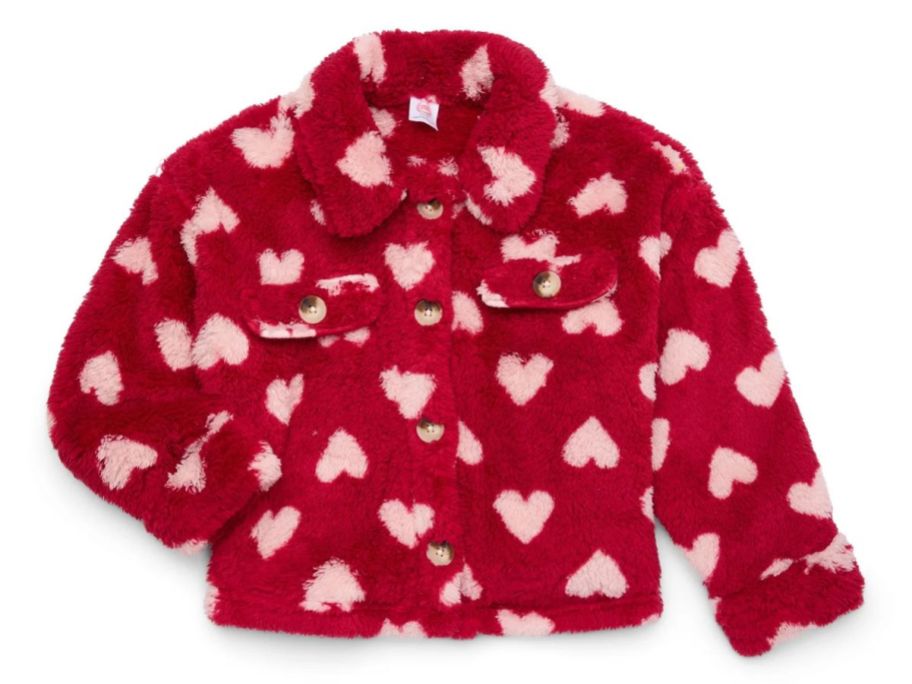 Girls Shacket - Cranberry Kiss stock image