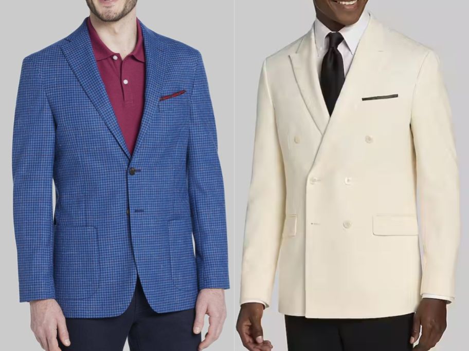 2 men wearing Jos. A. Bank Sportcoats