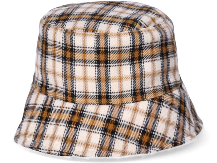 No Boundaries Women's Reversible Plaid Bucket Hat