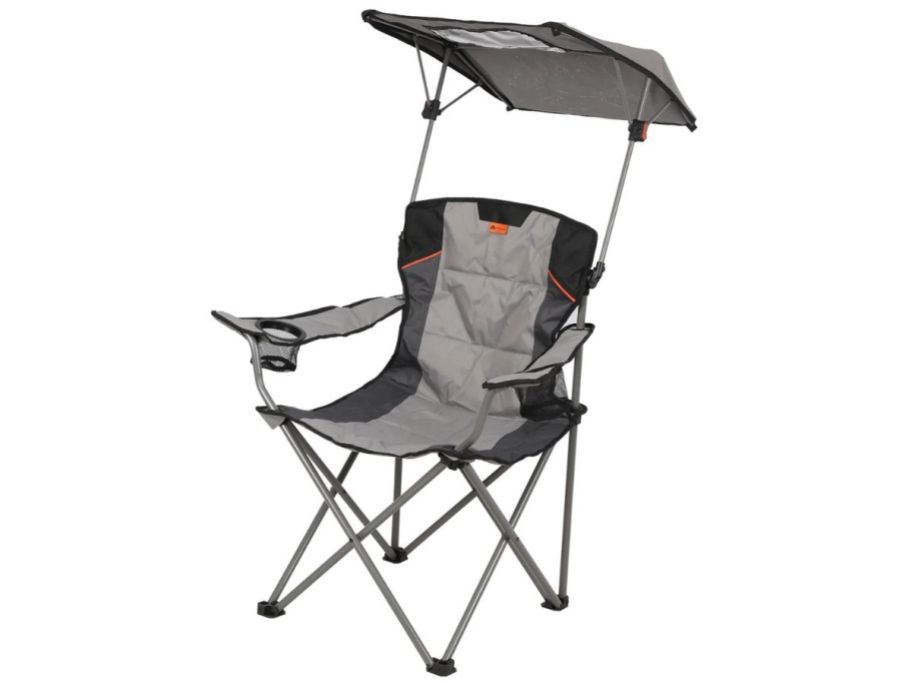 Ozark Trail Camp Chair w/ Shade stock image