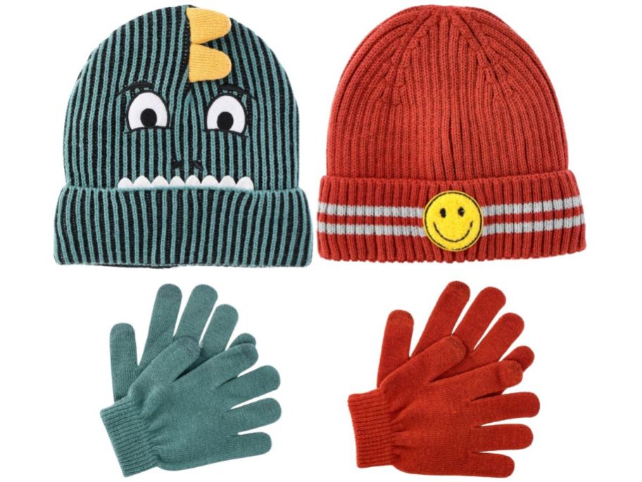 Wonder Nation Big Boys Glove and Hat Set