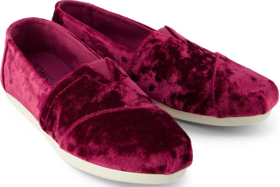 red velvet toms shoes 