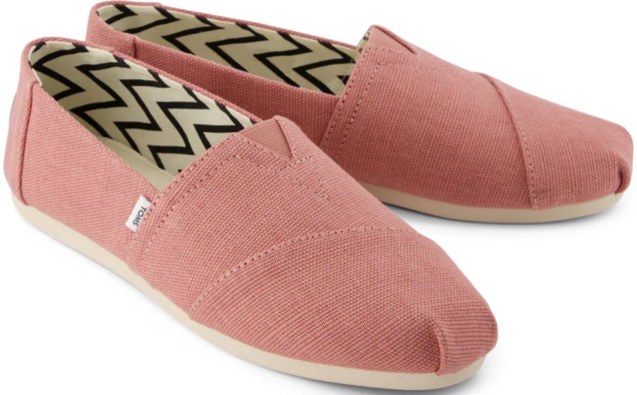 pink canvas toms shoes 