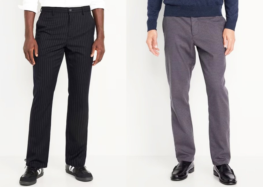 men in black and grey pants