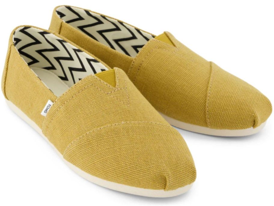 A pair of canvas shoes