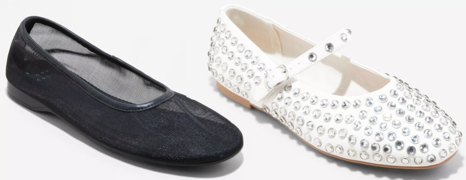 black and white pairs of flats