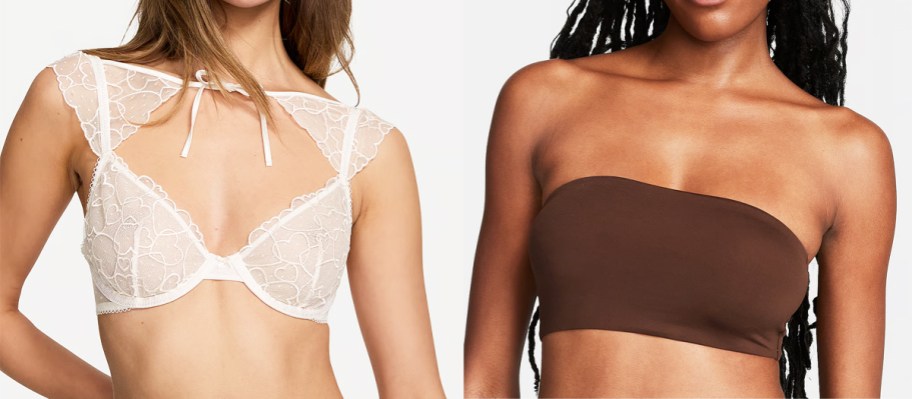 two models wearing Victoria's Secret Bras & Bralettes