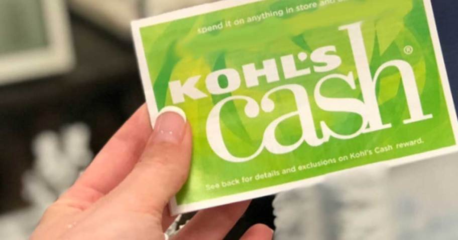 hand holding kohls cash