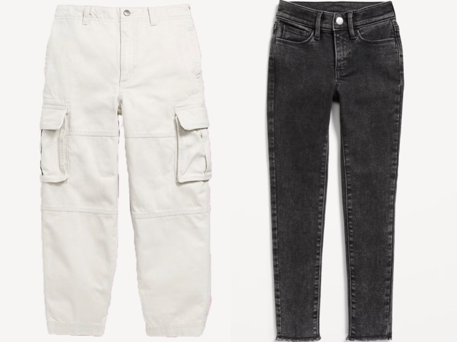 white and black kids jeans