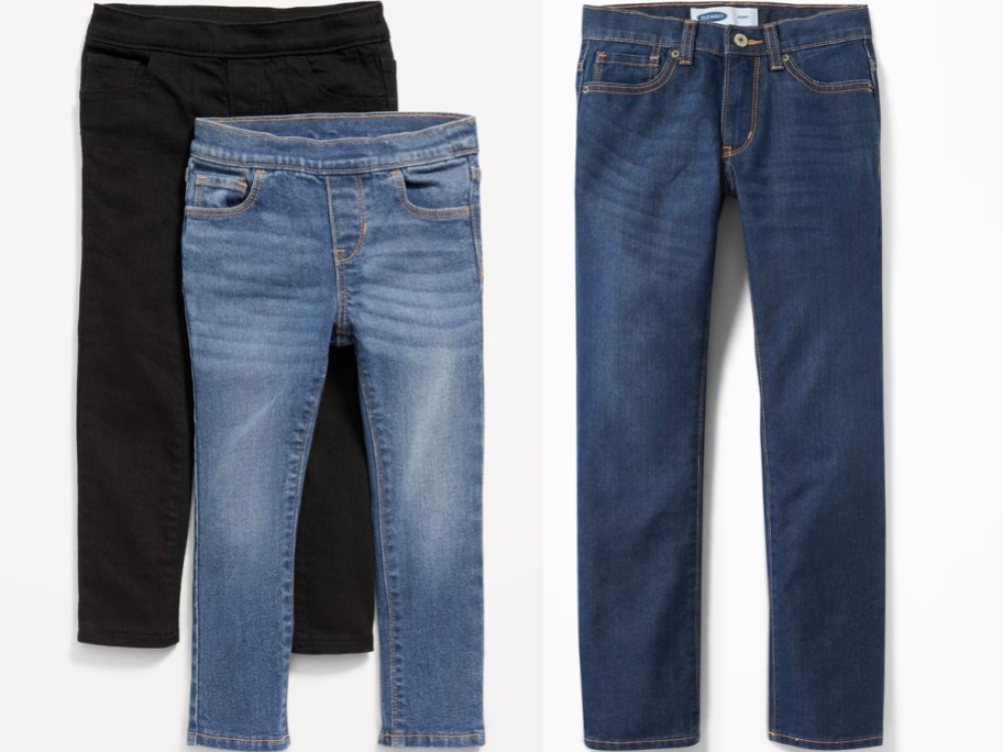 blue and black kids jeans