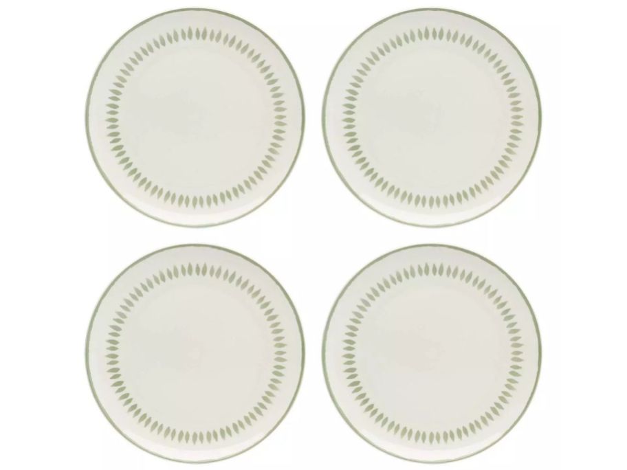 Food Network 4-Piece Aria Blue Dinner Plate Set stock image