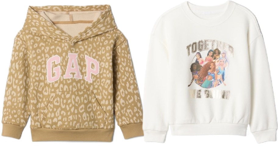 Gap baby hoodies in beige and disney white