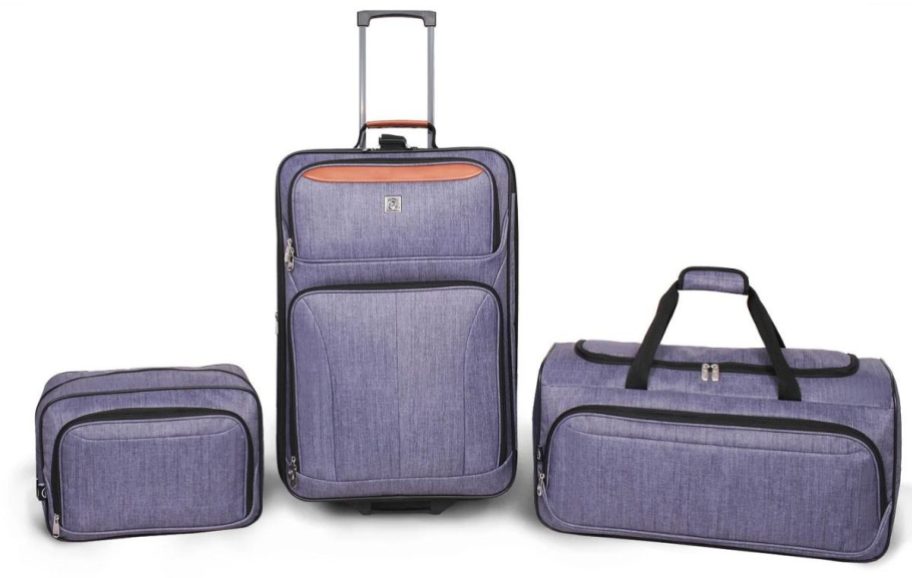 Protege 3-Piece Travel Luggage Set stock image