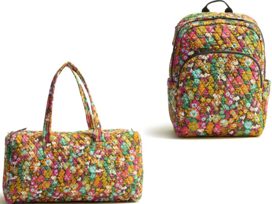 Vera Bradley Peanuts Trave; Duffel and Backpack